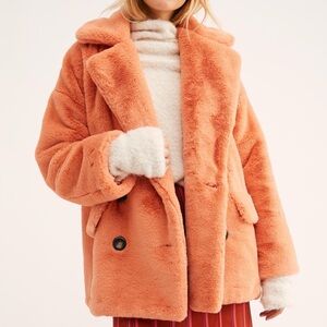 Solid kate faux fur coat free people